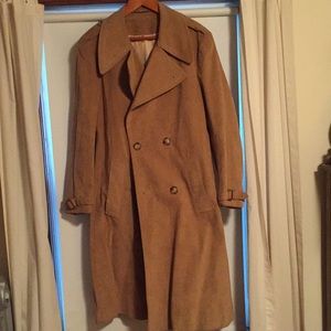 Sacowitz suede trench coat